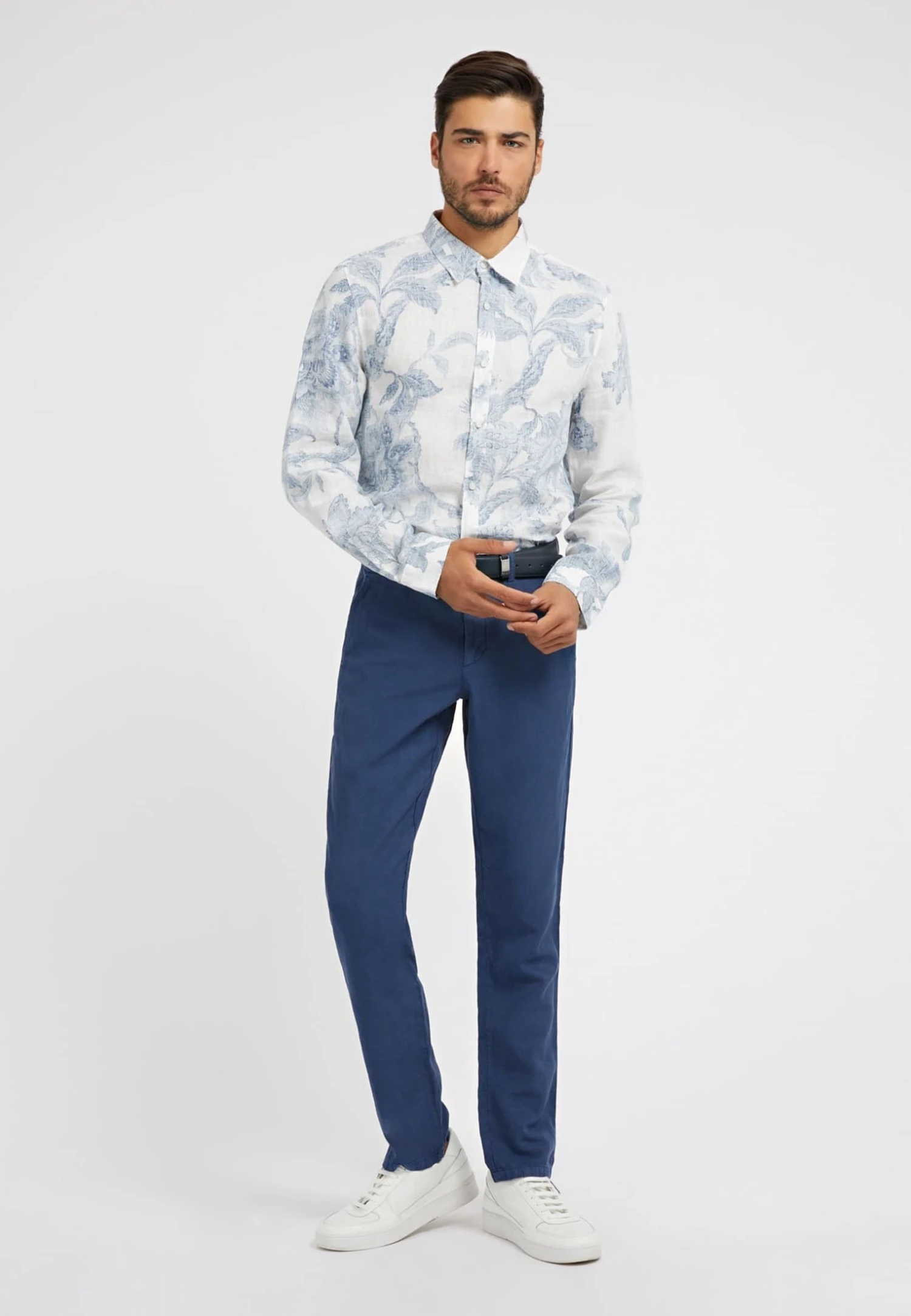 Guess Blumenprint - Overhemd - Mehrfarbig Weiß - Afbeelding 2