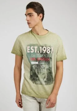 Guess Imprimé Sur Le Devant - T-Shirt Print - Vert