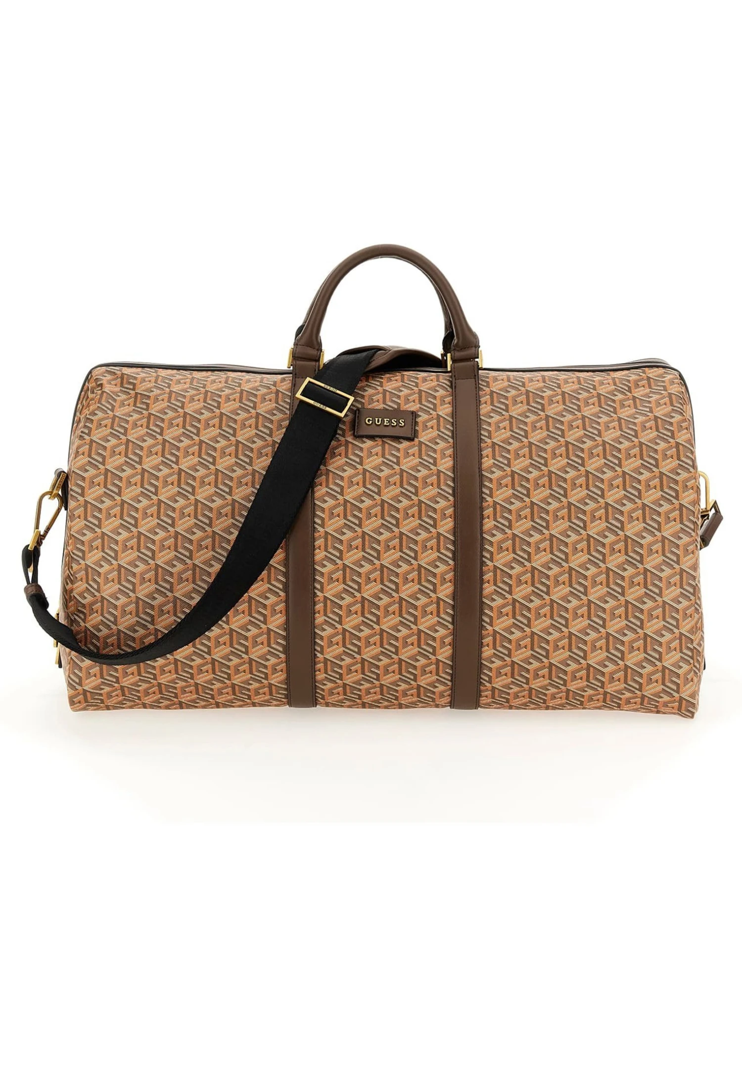 Guess Ederlo G-Kubus Logo - Weekendtas - Bruin Multi