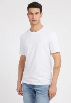 Guess Mit Frontlogo - T-Shirt Basic - Weiß