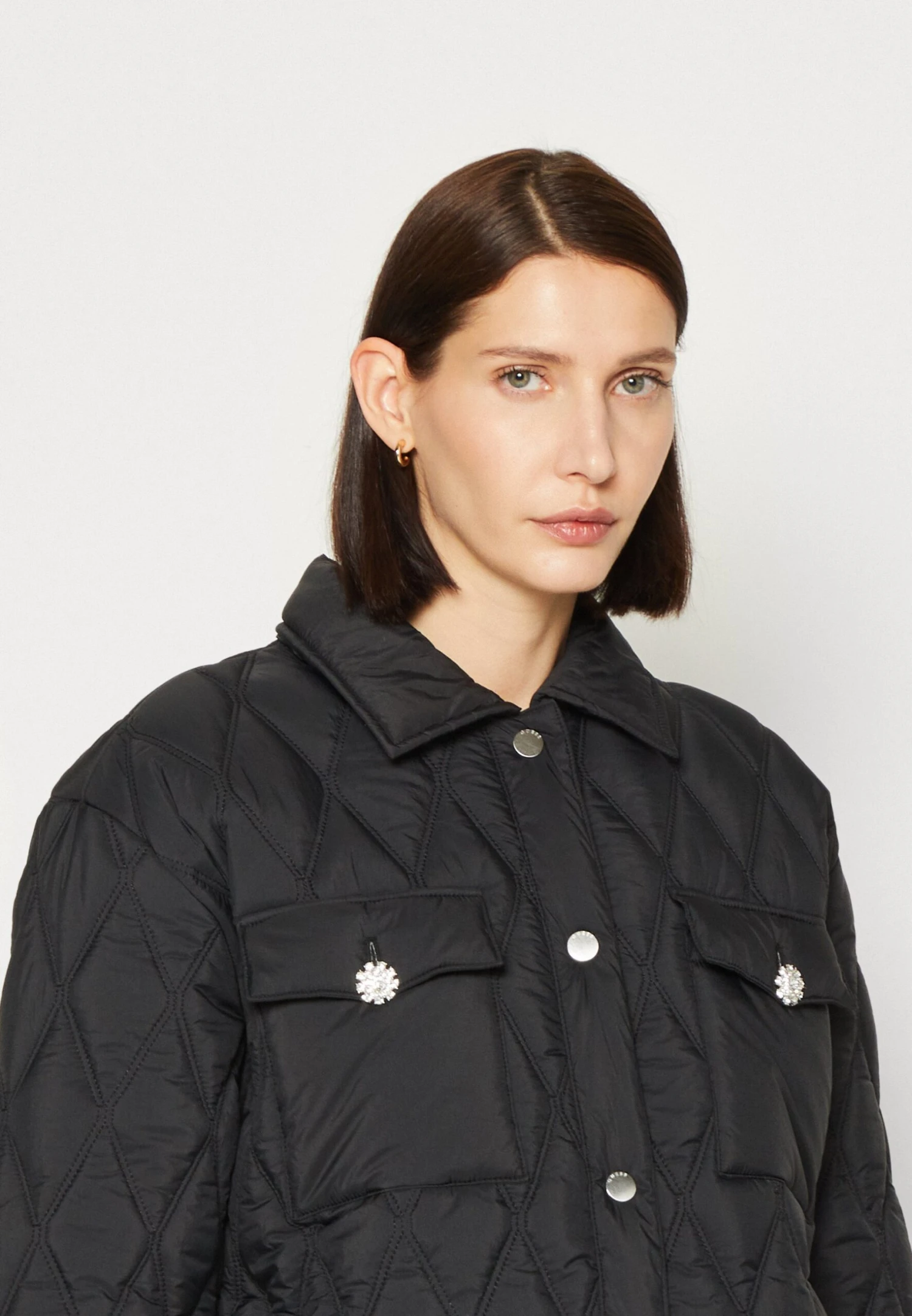 Guess Giorgia Quilted Shaket - Winterjas - Jet Black A996 - Afbeelding 4