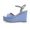 Guess Zione Lackoptik - Sandalen Met Sleehak - Himmelblau