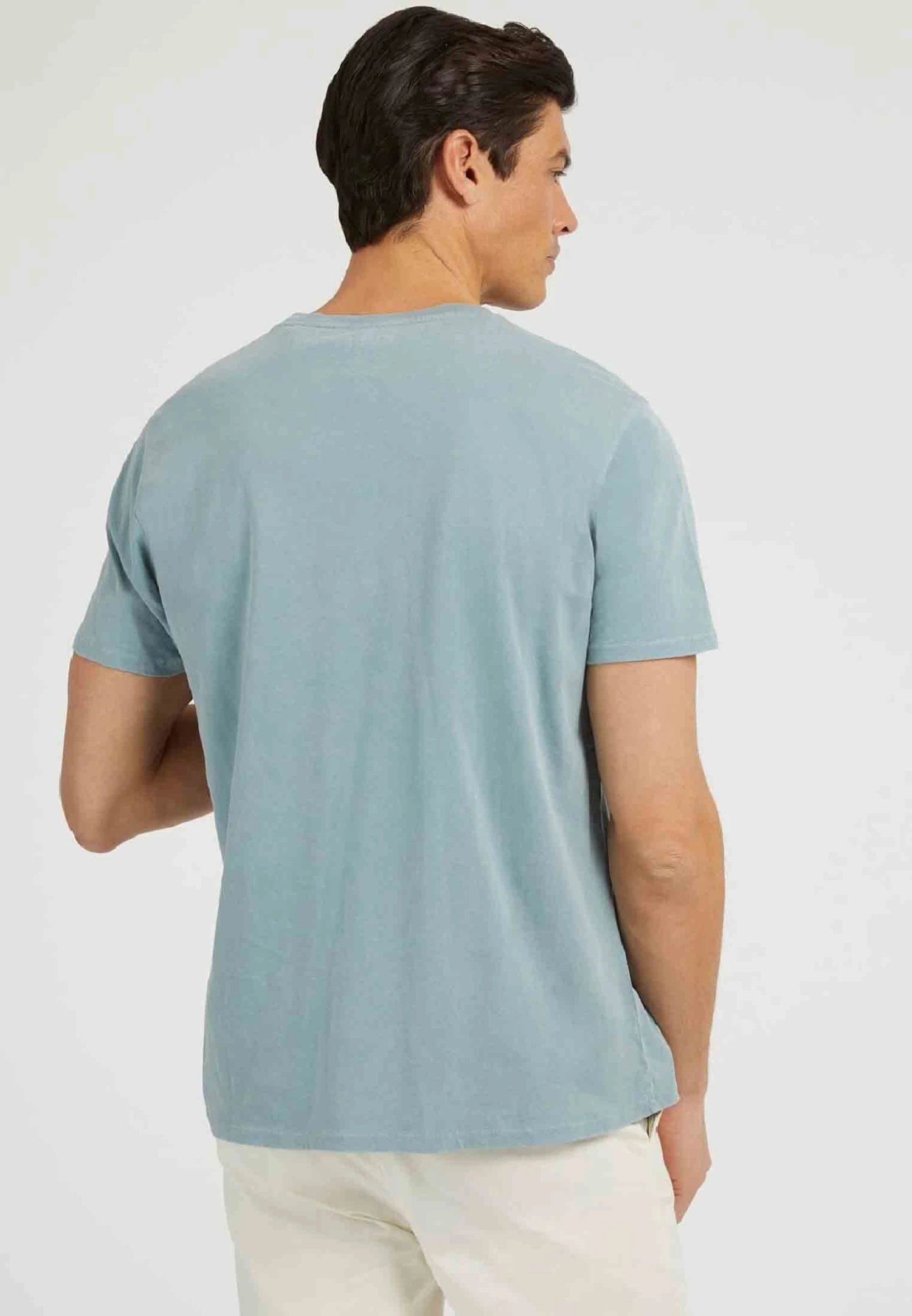 Guess Logostickerei - T-Shirt Print - Himmelblau - Afbeelding 3