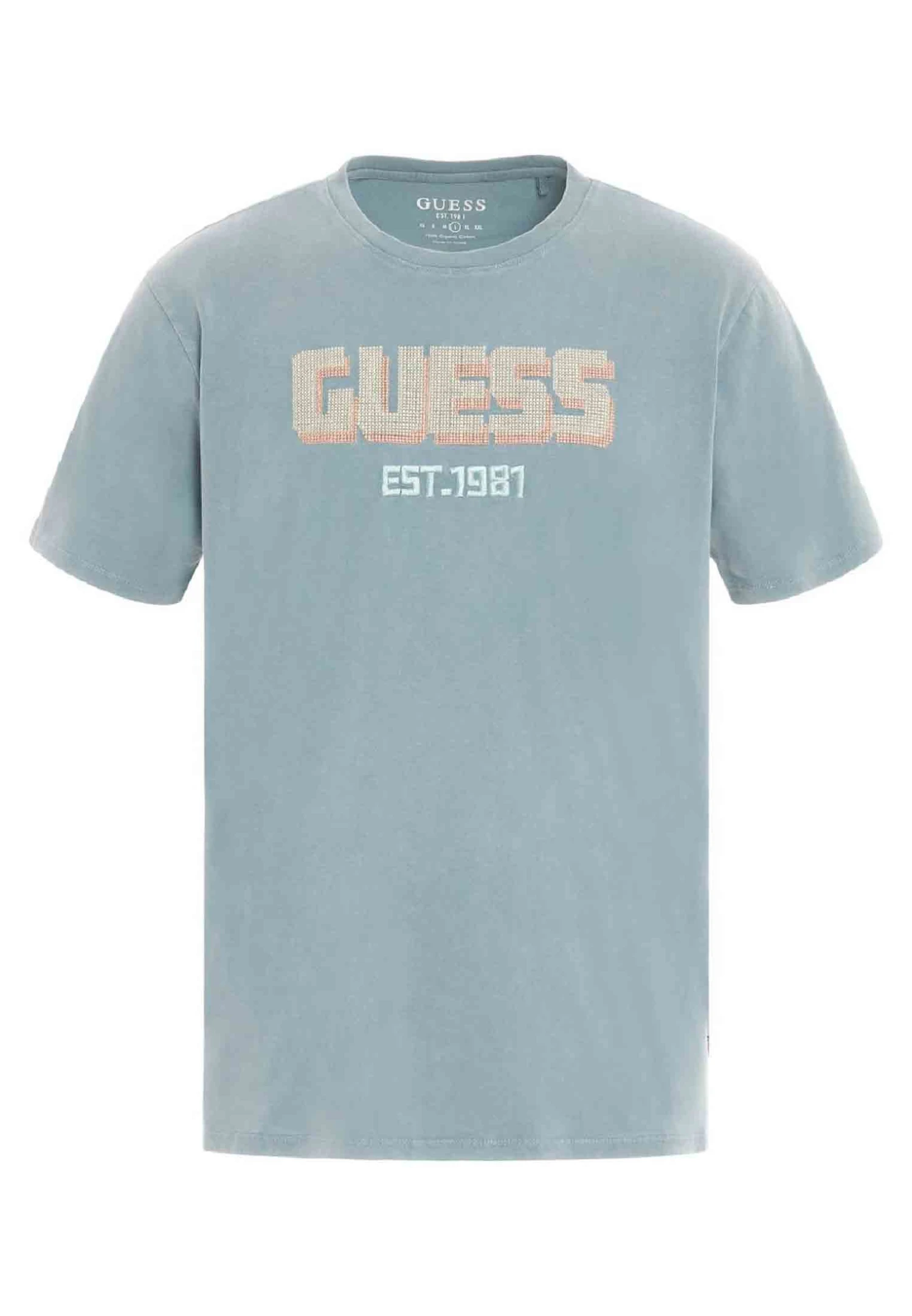 Guess Logostickerei - T-Shirt Print - Himmelblau - Afbeelding 4