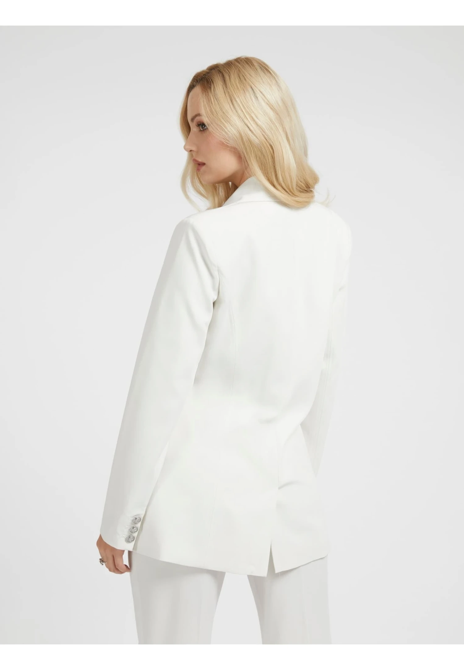 Guess Einreihiger - Halflange Jas - Weiß - Afbeelding 3