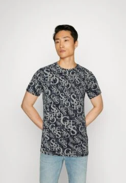 Guess Eleazar Tee - T-Shirt Print - Smart Blue
