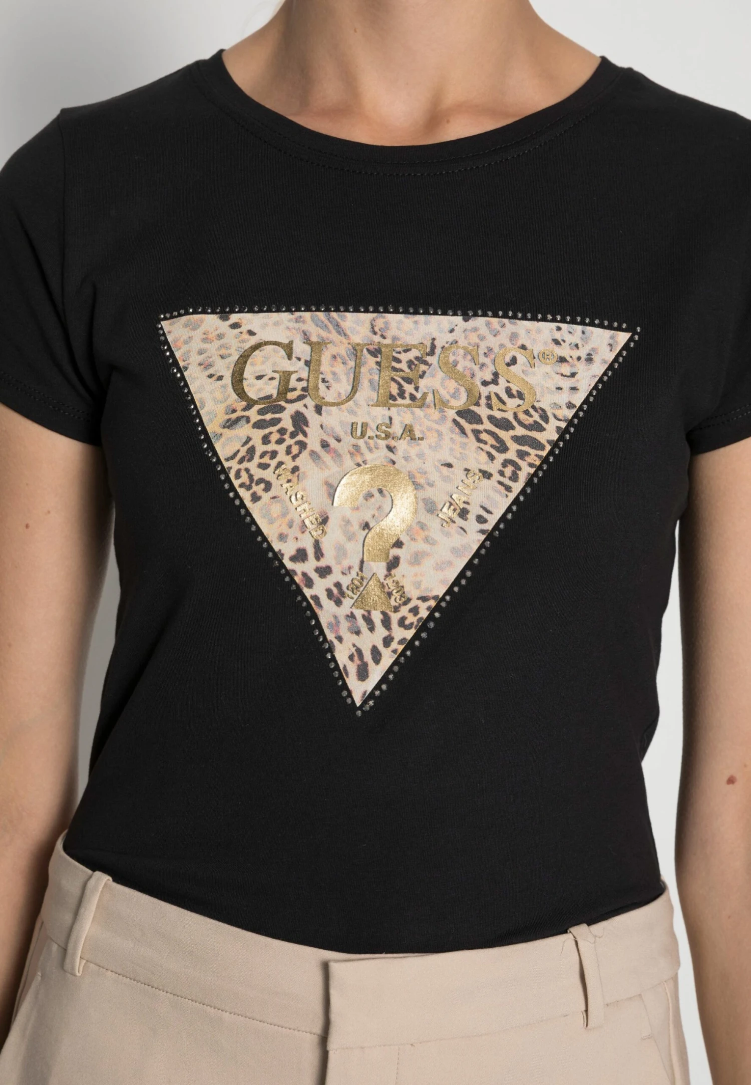 Guess Ghost Logo - T-Shirt Print - Jet Black - Afbeelding 5
