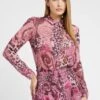 Guess Ls Clouis - Overhemdblouse - Mehrfarbig Violett