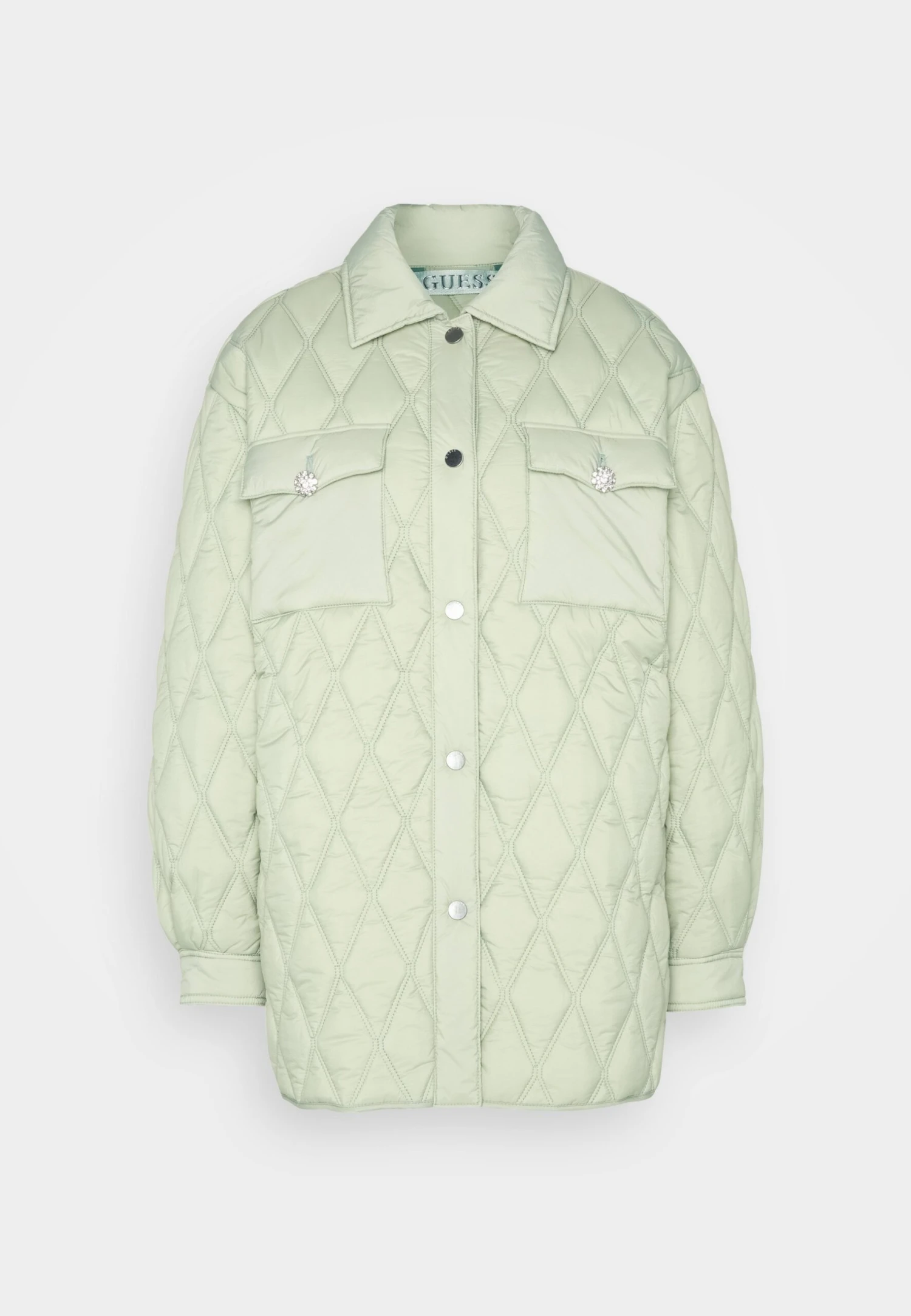 Guess Giorgia Quilted Shaket - Winterjas - Light Matcha Multi - Afbeelding 5