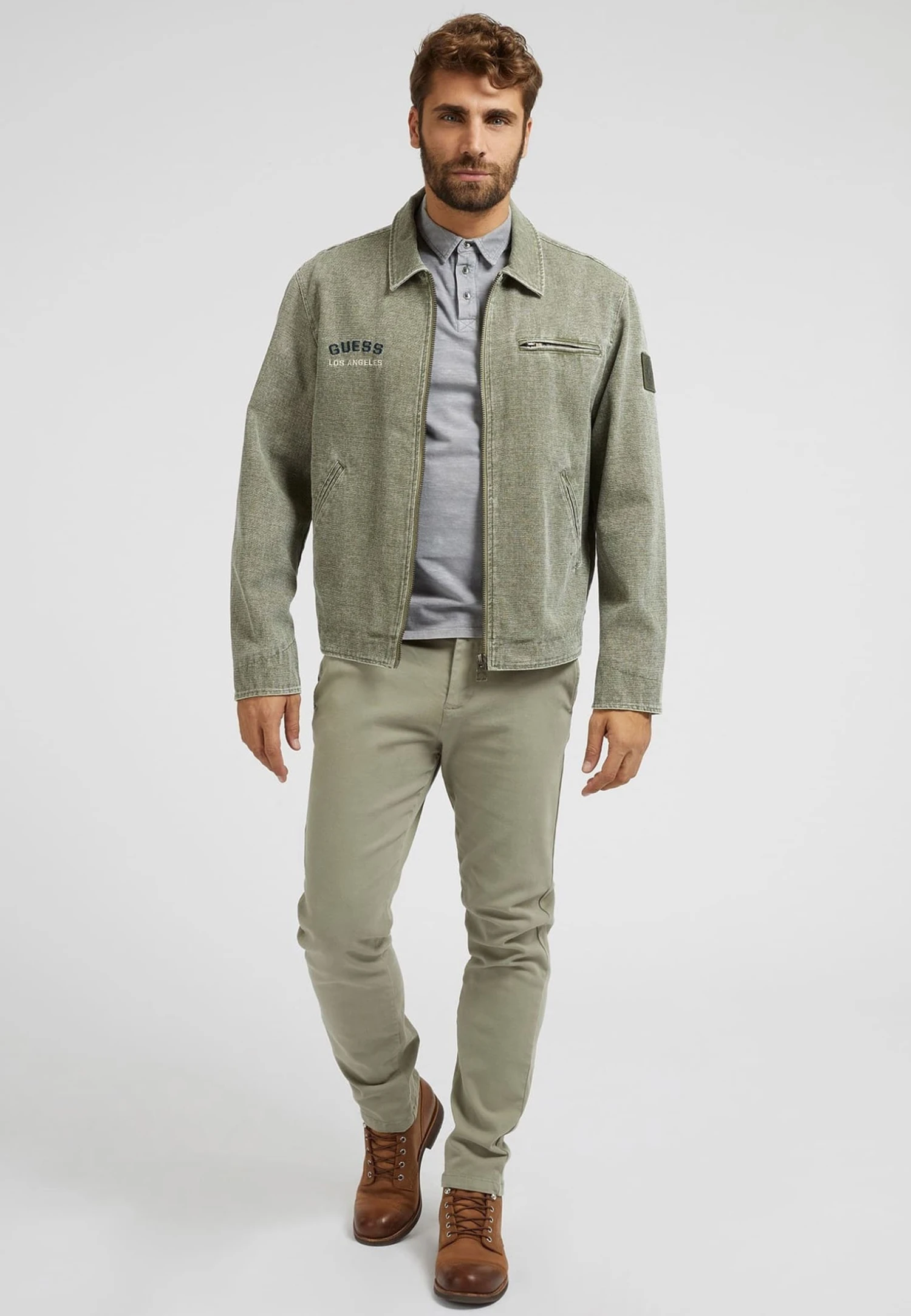 Guess Canvas - Lichte Jas - Grün - Afbeelding 2