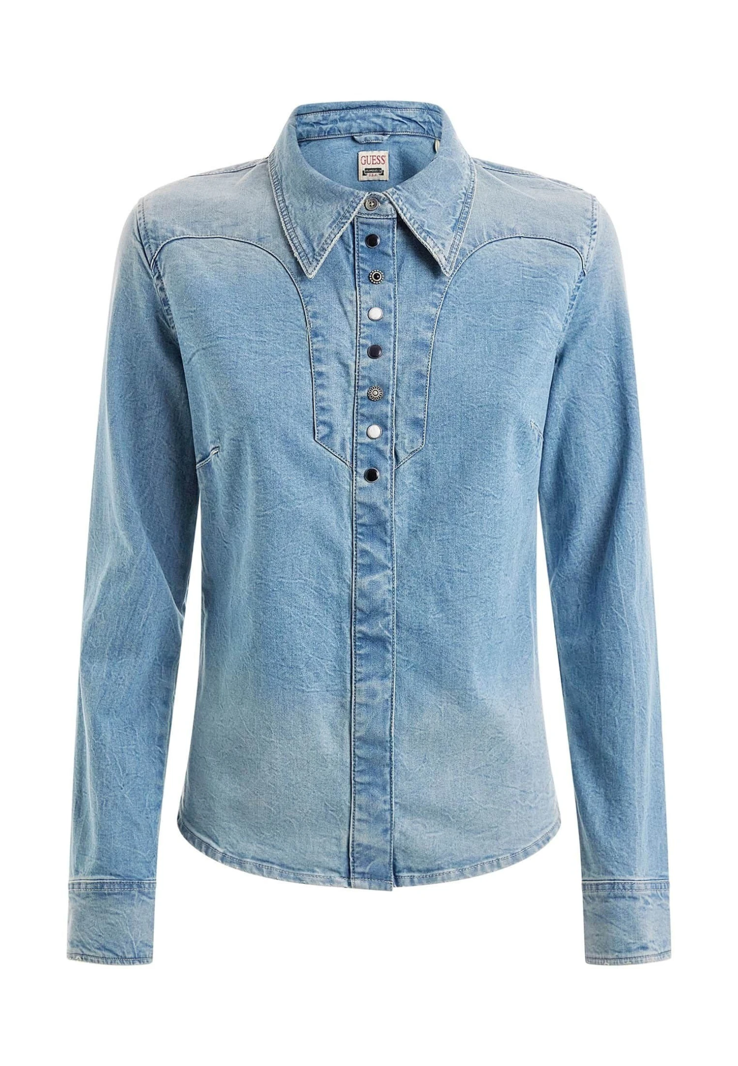 Guess Western-Style-Hemd - Overhemdblouse - Blau - Afbeelding 5