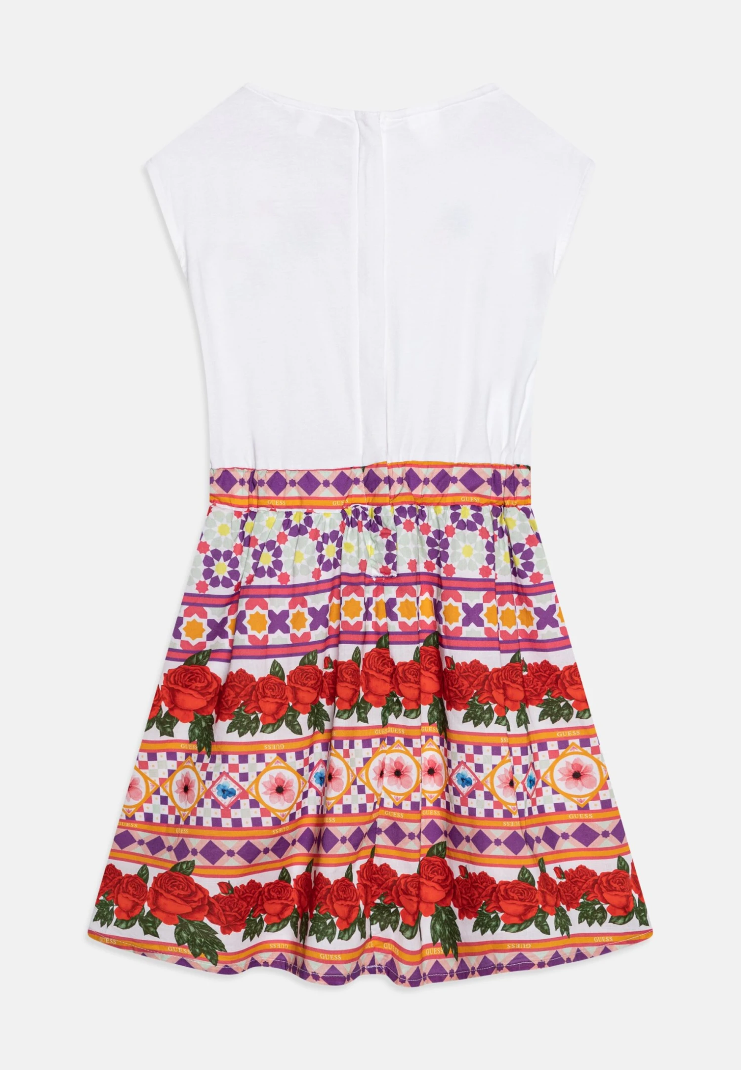 Guess Junior Mixed Dress - Jerseyjurk - Pure White - Afbeelding 2