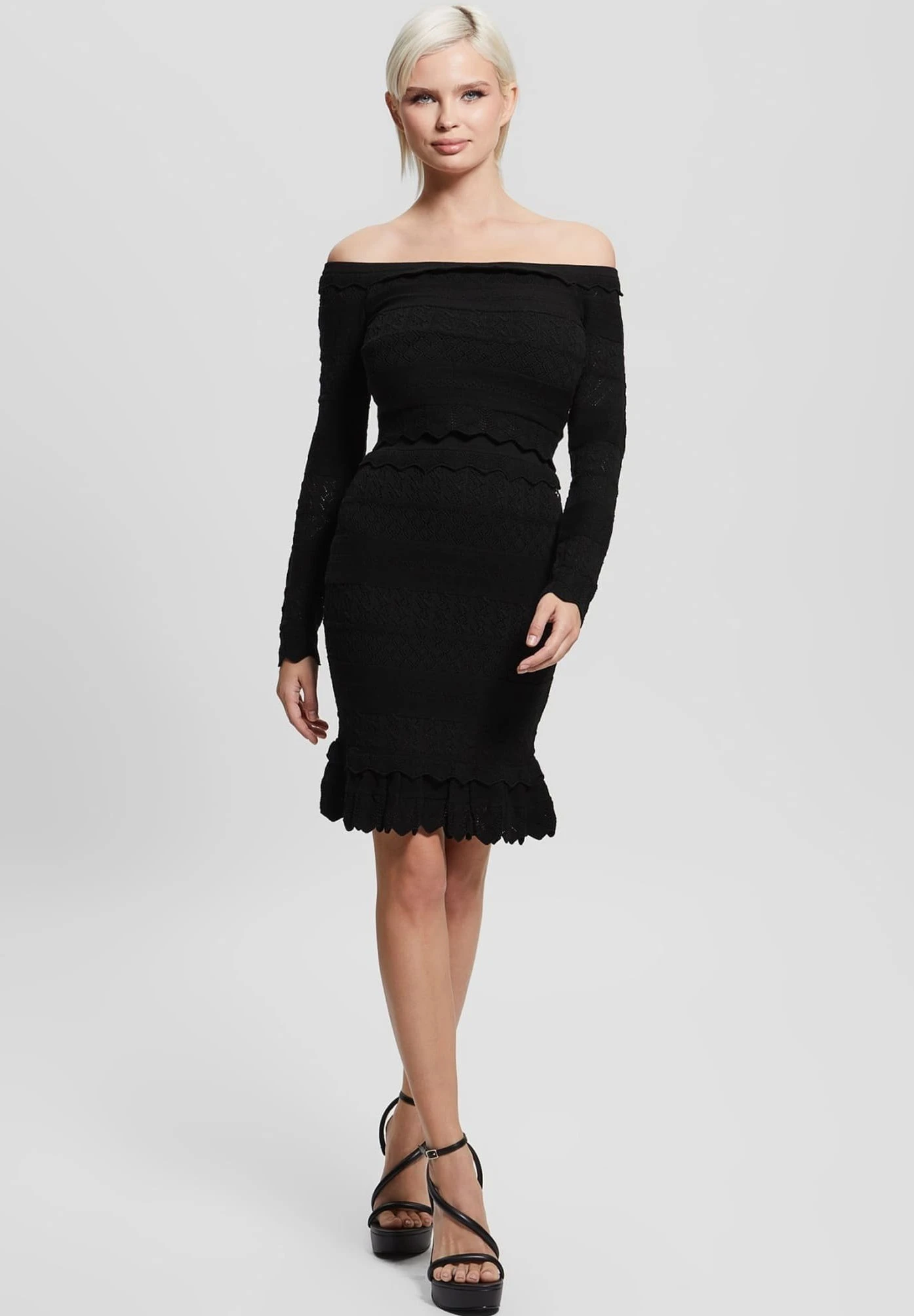 Guess Aus Pointelle - Kokerrok - Schwarz - Afbeelding 2