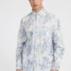 Guess Mit AlloverPrint - Overhemd - Blumenmuster Hell Blau