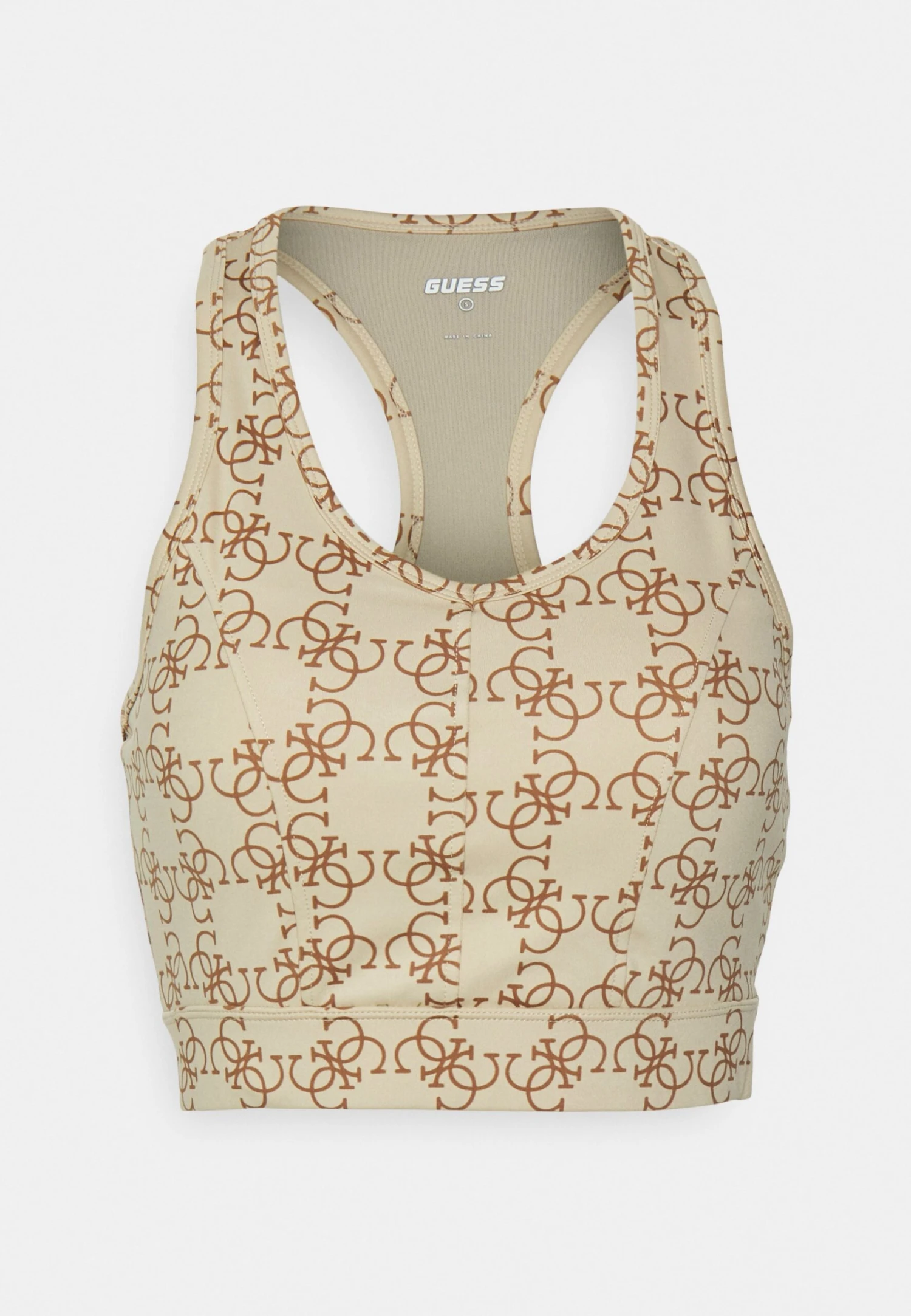 Guess New Caitlin Logomania Active - Sport-Bh Met Medium Support - Beige - Afbeelding 4