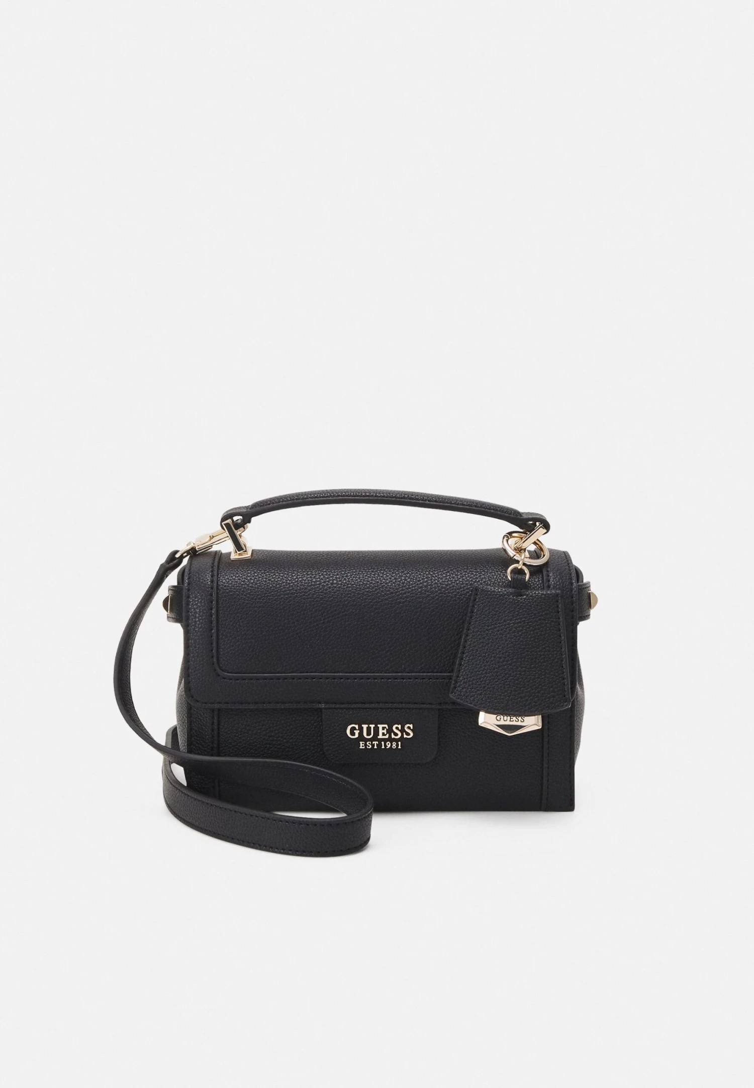 Guess Eco Angy Top Handle Flap - Handtas - Black