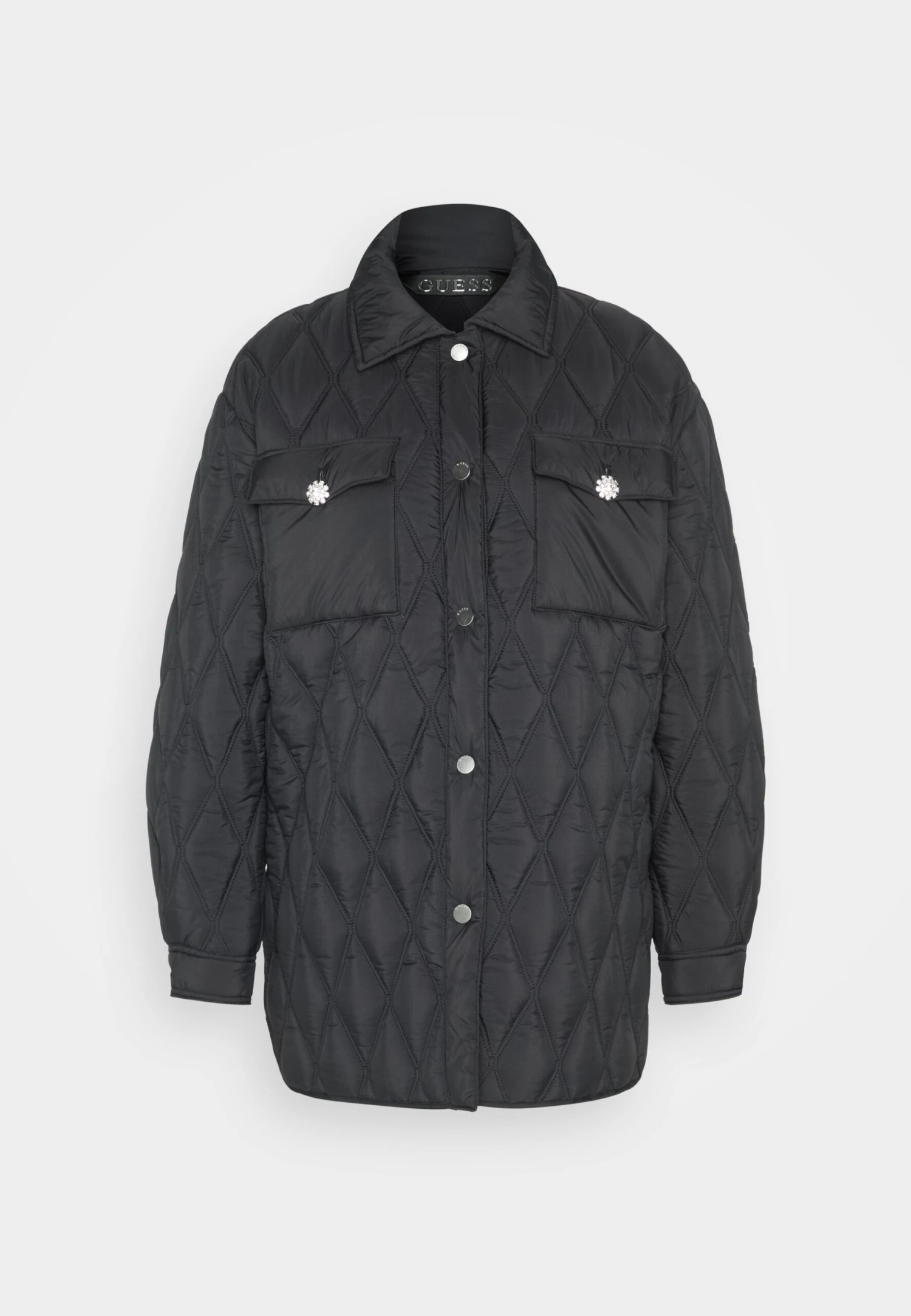 Guess Giorgia Quilted Shaket - Winterjas - Jet Black A996 - Afbeelding 5