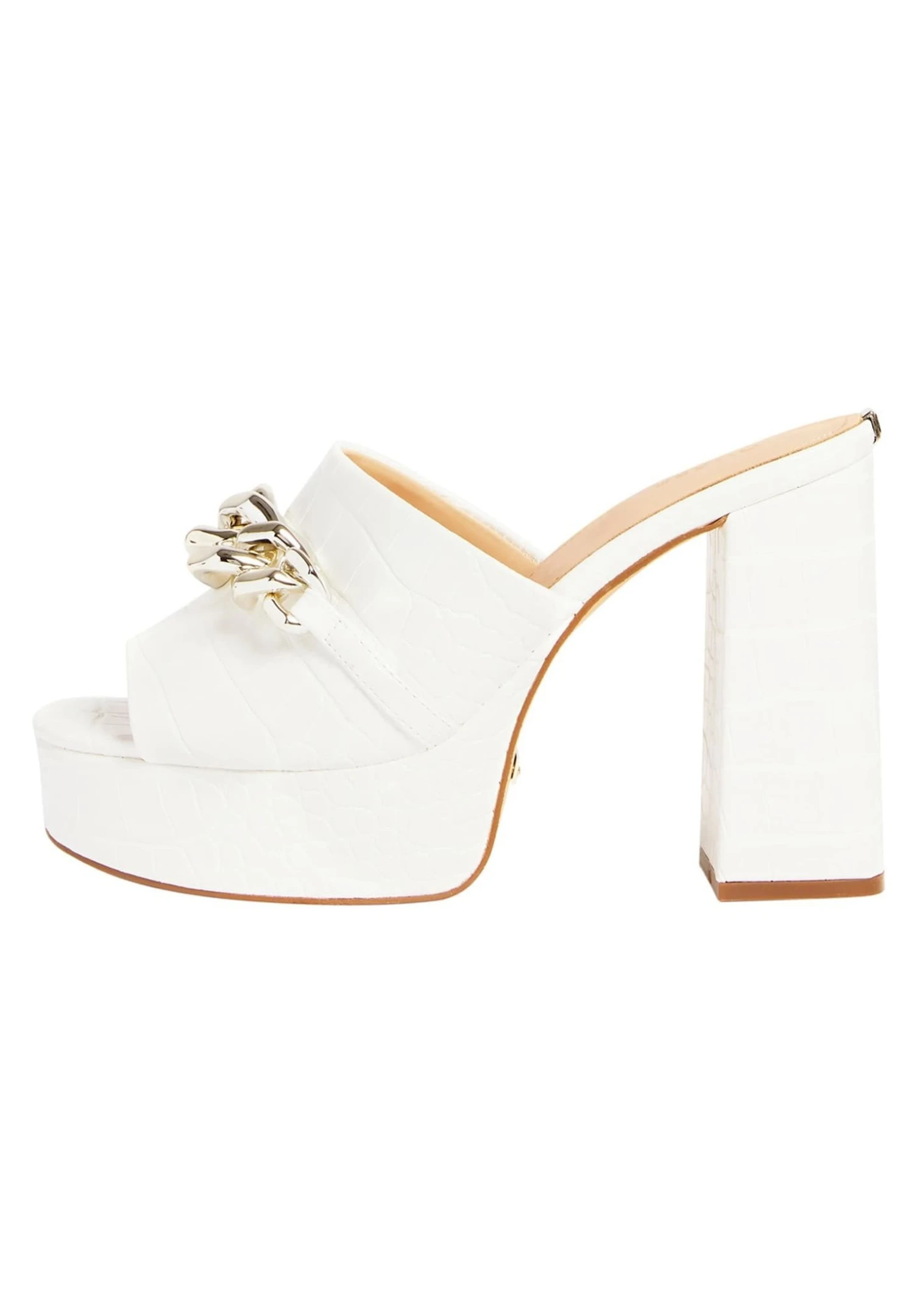 Guess Xanthe Kroko-Print - Muiltjes Met Hak - Weiß