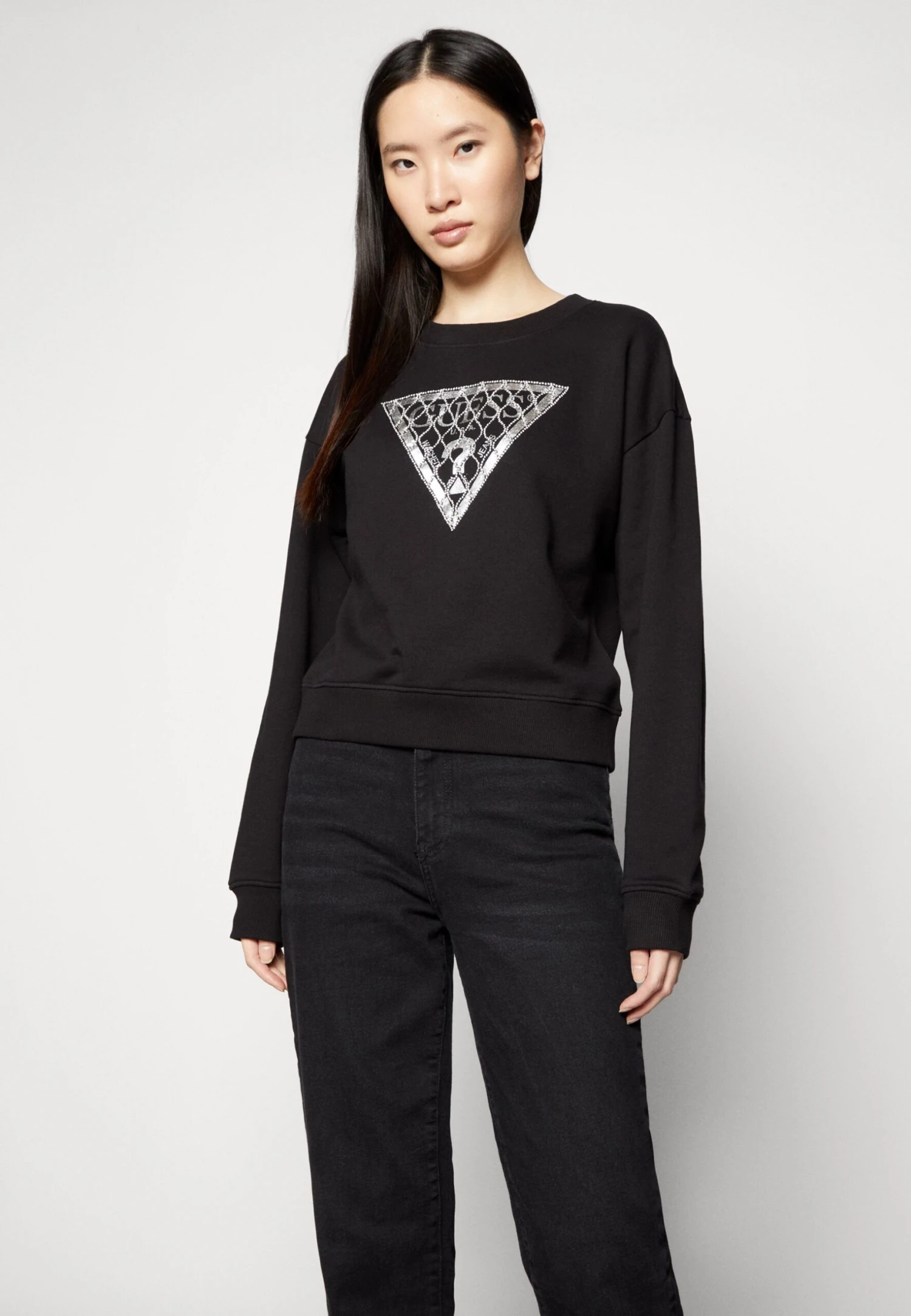 Guess Crystal Mesh- Sweater - Jet Black - Afbeelding 4