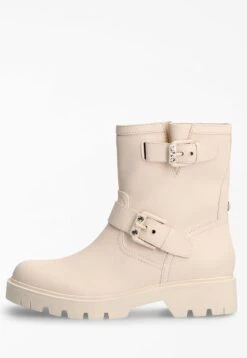 Guess Enkellaarsjes Met Plateauzool - Creme