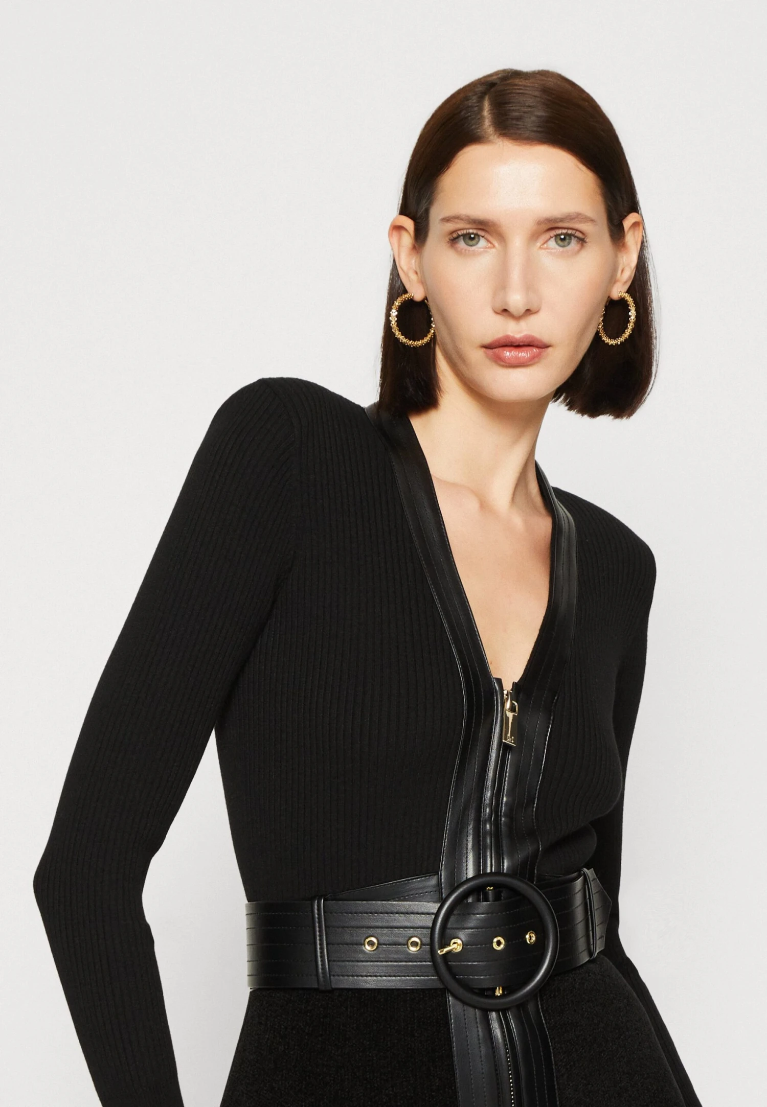 Gio Zipped Dress - Etui-Jurk - Jet Black - Afbeelding 4