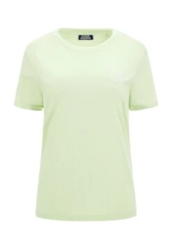 Guess Piccolo Logo Ricamato - T-Shirt Basic - Hellgrün
