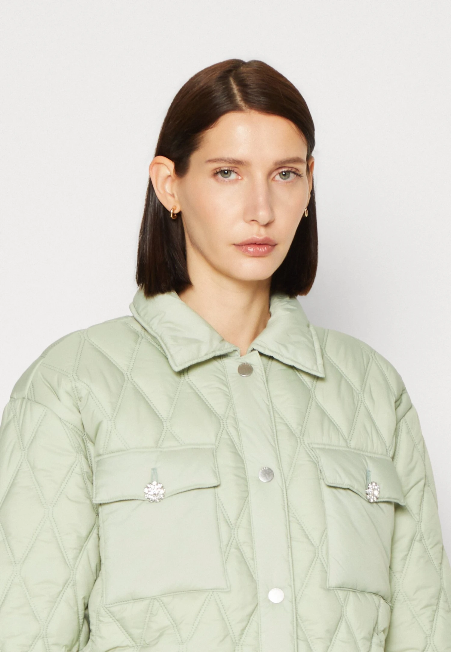 Guess Giorgia Quilted Shaket - Winterjas - Light Matcha Multi - Afbeelding 4