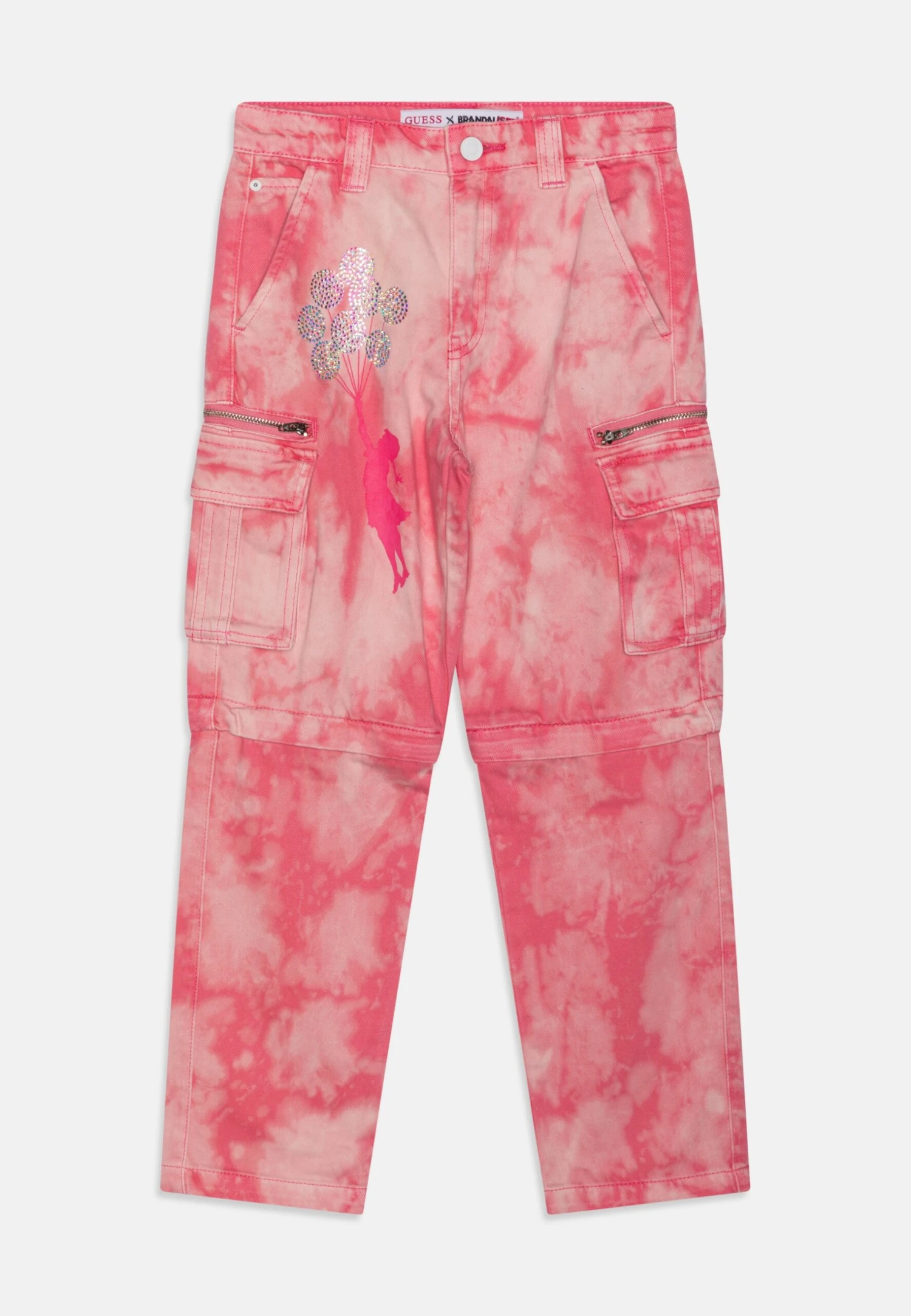 Guess Junior Banksy Malia Wide Leg - Cargobroek - Morning Pink