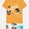 Guess Newborn Set Unisex - T-Shirt Print - Worn Out Beige