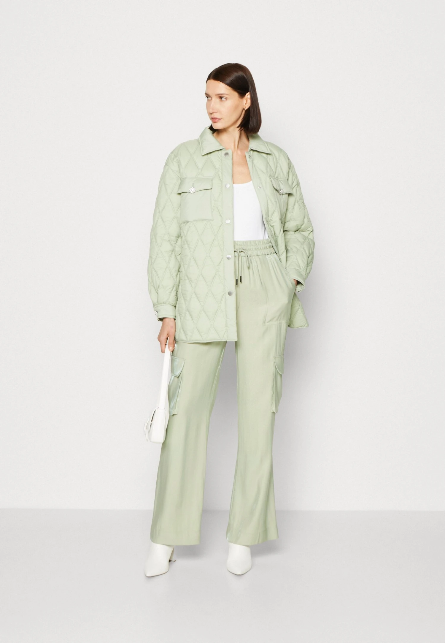 Guess Giorgia Quilted Shaket - Winterjas - Light Matcha Multi - Afbeelding 2