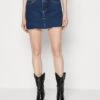 Elle Belt Skirt - Jeansrok - Vintage Dark Wash
