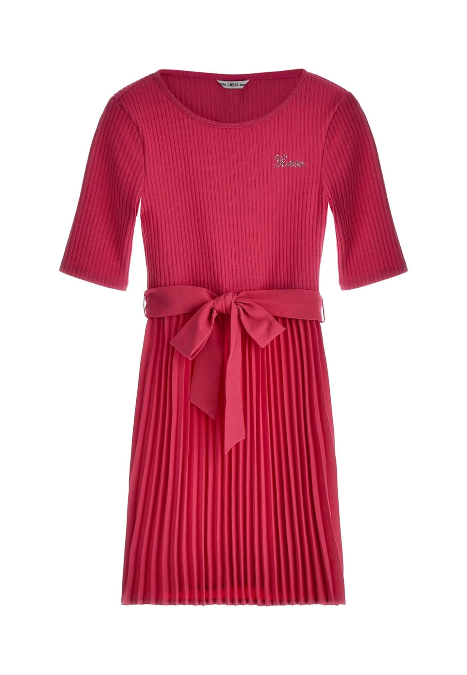 Guess Junior Core Erynn Pleated Dress Mini Me - Cocktailjurk - Striking Fuchsia