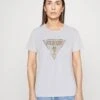 Guess Triangle Tee - T-Shirt Print - Pure White