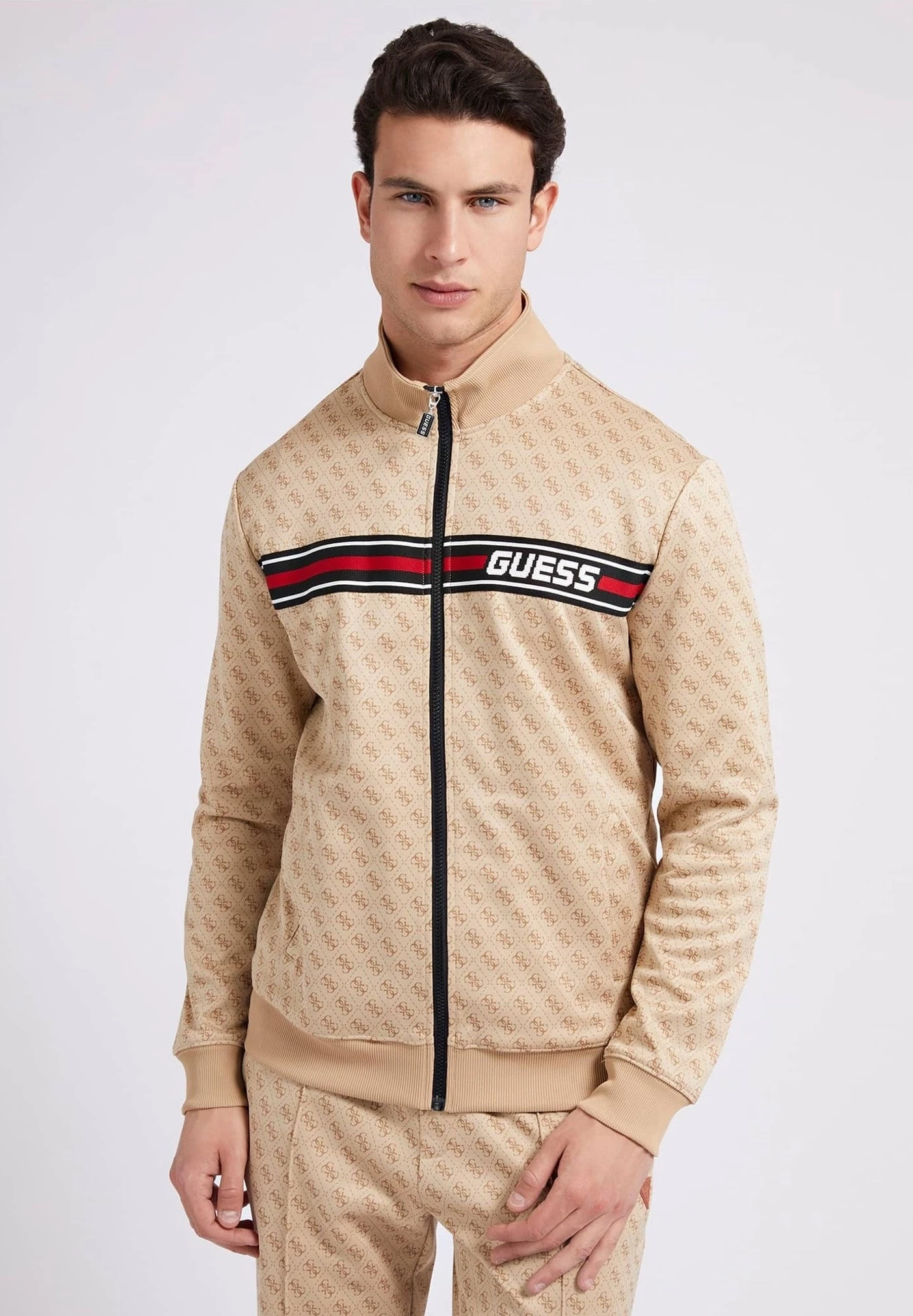 Guess Allover Logo - Trainingsvest - Beige