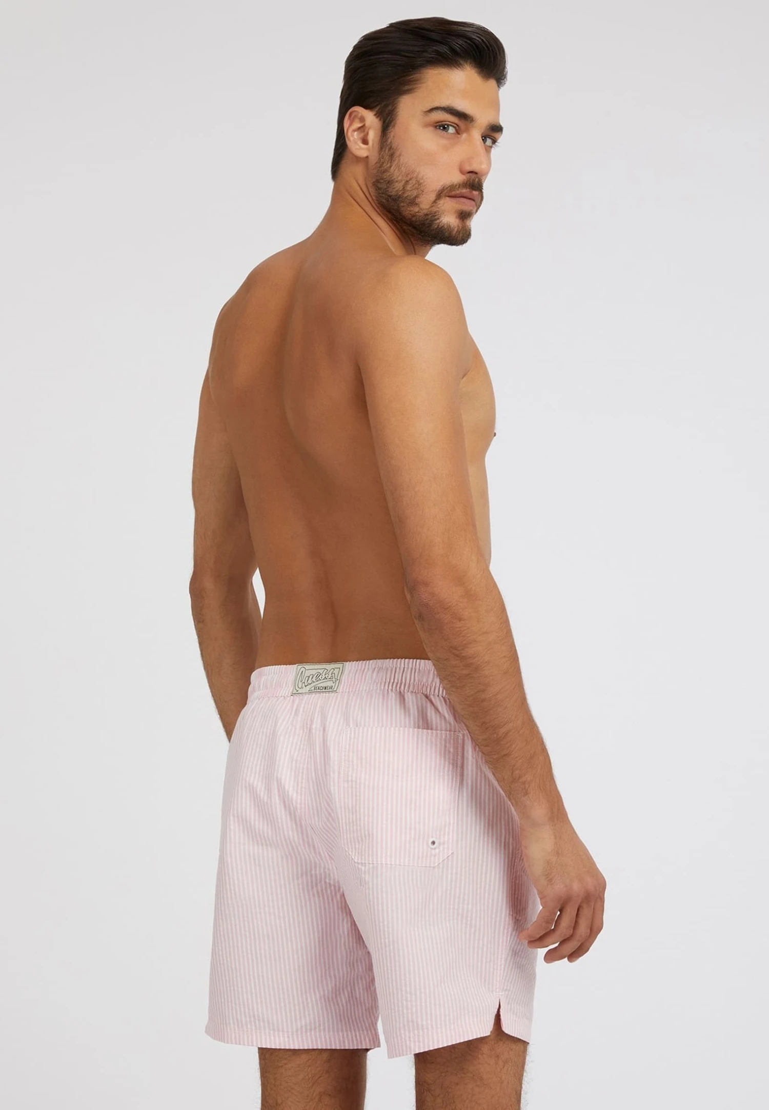 Guess Mit Allover-Streifenmuster - Zwemshorts - Rose - Afbeelding 2