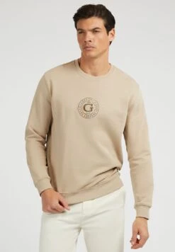 Guess Mit Frontlogo - Sweater - Beige