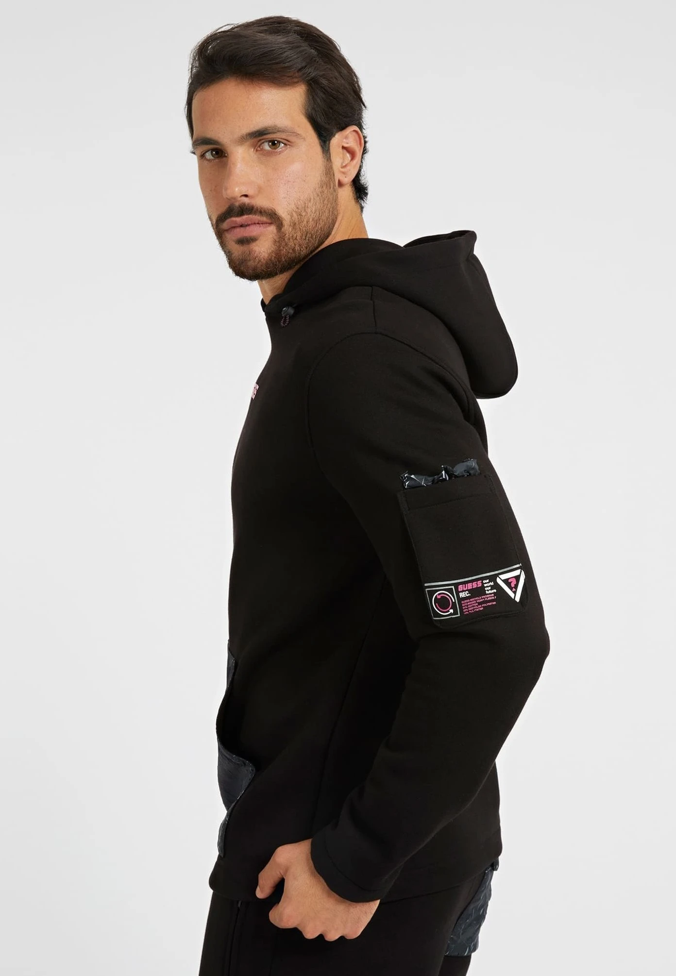Guess Mit Frontlogo - Hoodie - Schwarz - Afbeelding 3