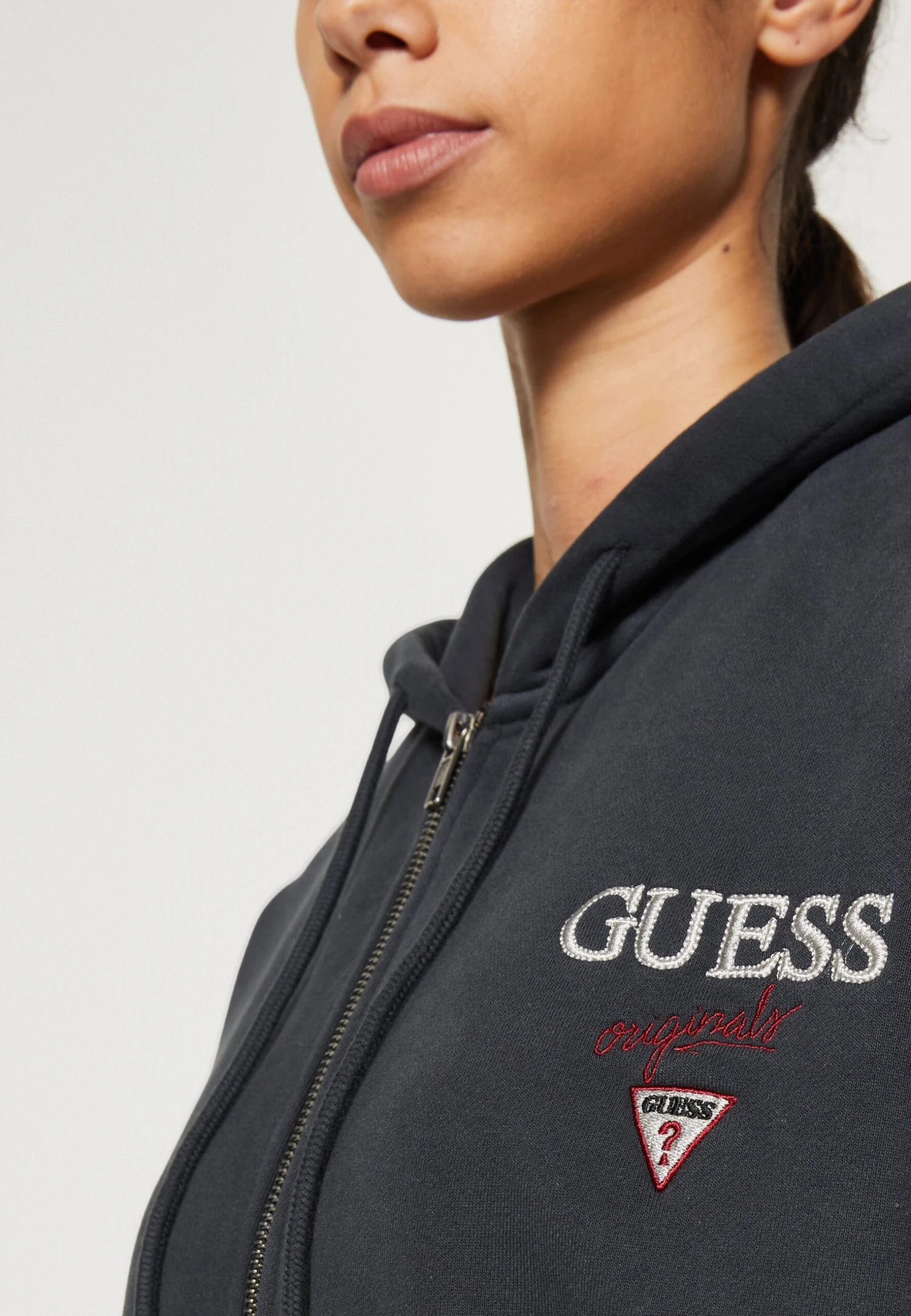 Go Washed Zip Up Hoodi - Sweater Met Rits - Jet Black/Multi - Afbeelding 6