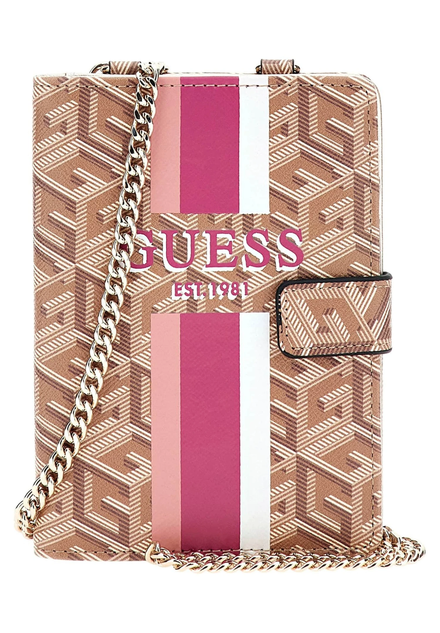 Guess Wilder G Cube Logo - Paspoorthouder - Marrone Multi