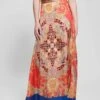 Guess Barock Print - Maxirok - Mehrfarbe Rose