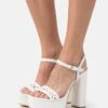 Guess Gabelle - Sandalen Met Hoge Hak - White