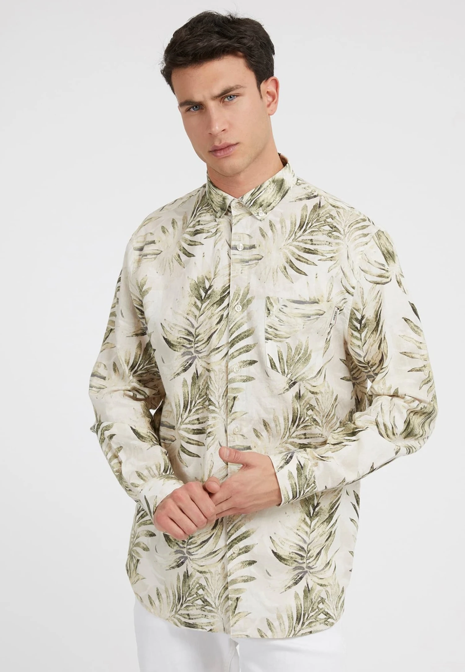 Guess Mit AlloverPrint - Overhemd - Mehrfarbig Grün