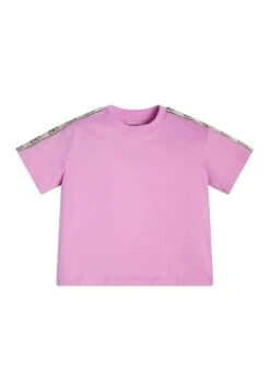 Guess Cropped Mit Frontlogo - T-Shirt Print - Rose