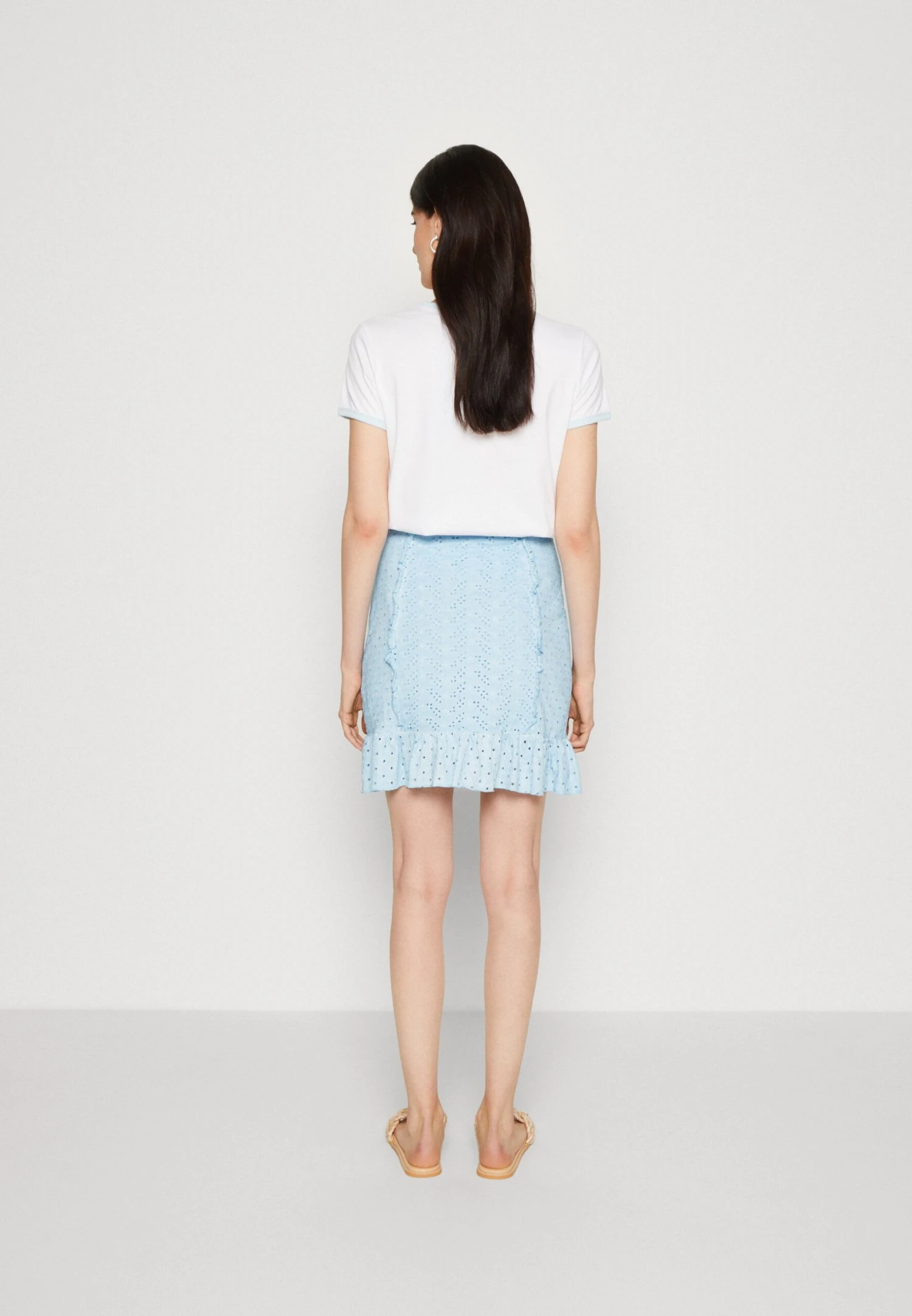 Guess Ruffle Aini Skirt - Kokerrok - Cold Whimsical Blue - Afbeelding 3