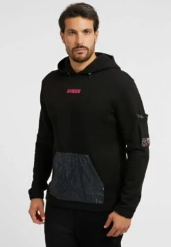 Guess Mit Frontlogo - Hoodie - Schwarz