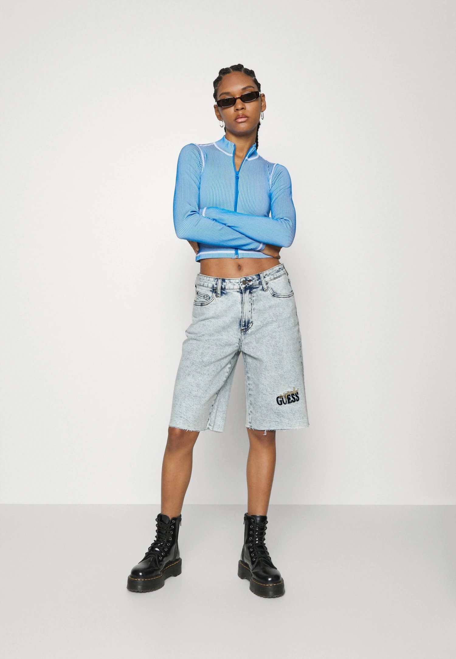 Oversized - Jeansshort - Light-Blue Denim - Afbeelding 2