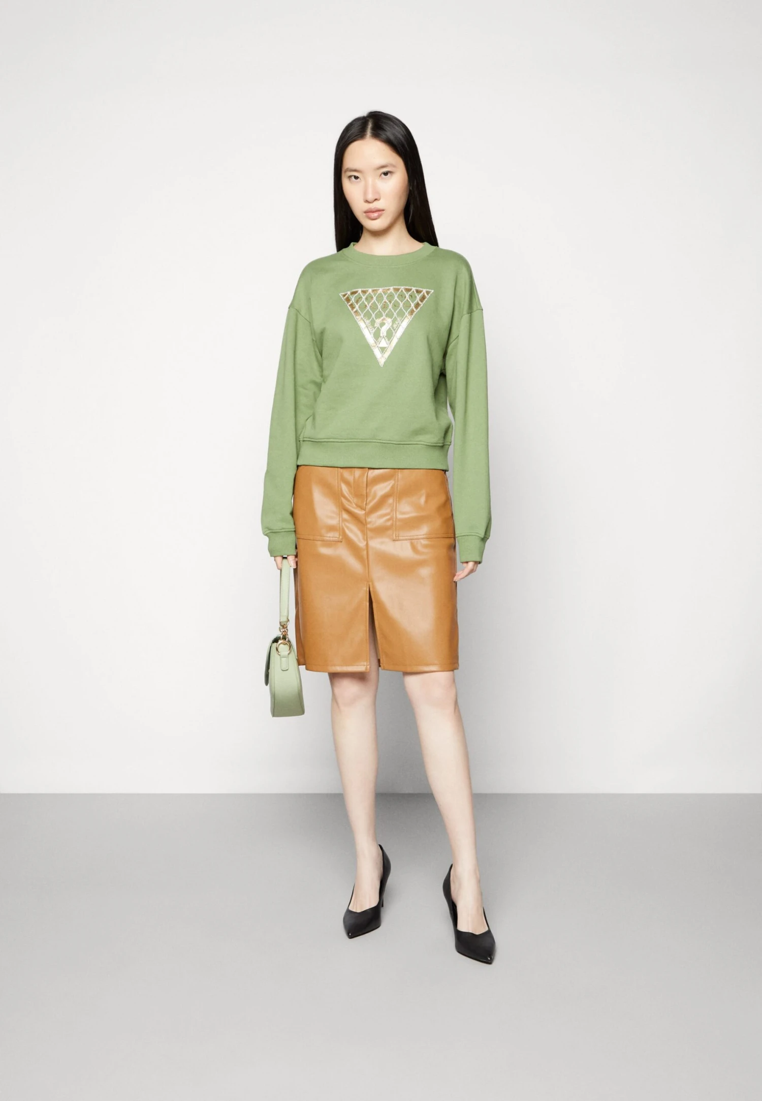 Guess Crystal Mesh- Sweater - Aeromatic Green - Afbeelding 2